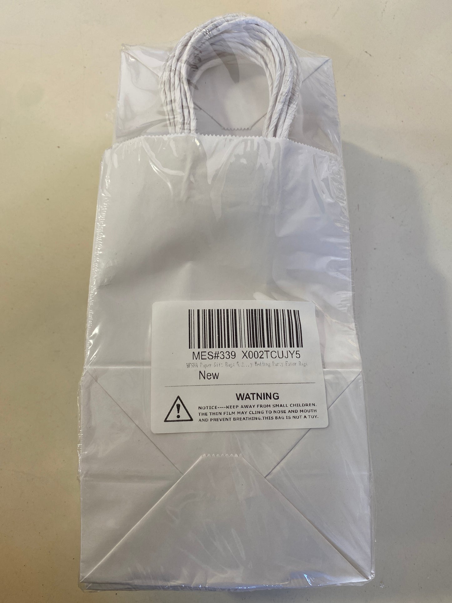 White paper bags