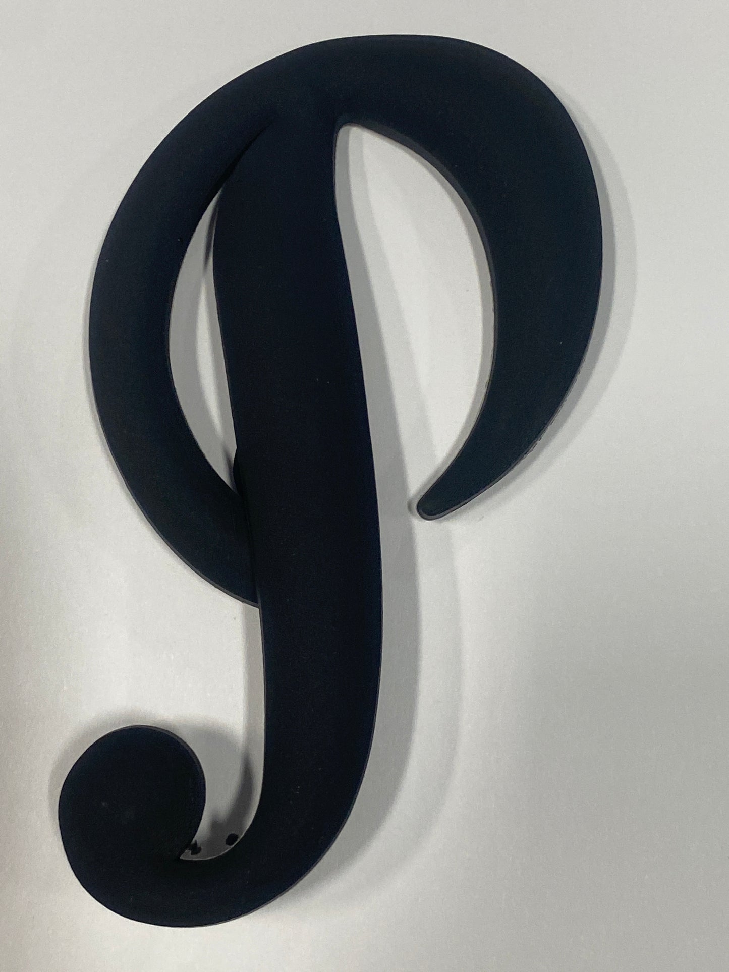 Black Big Letter P