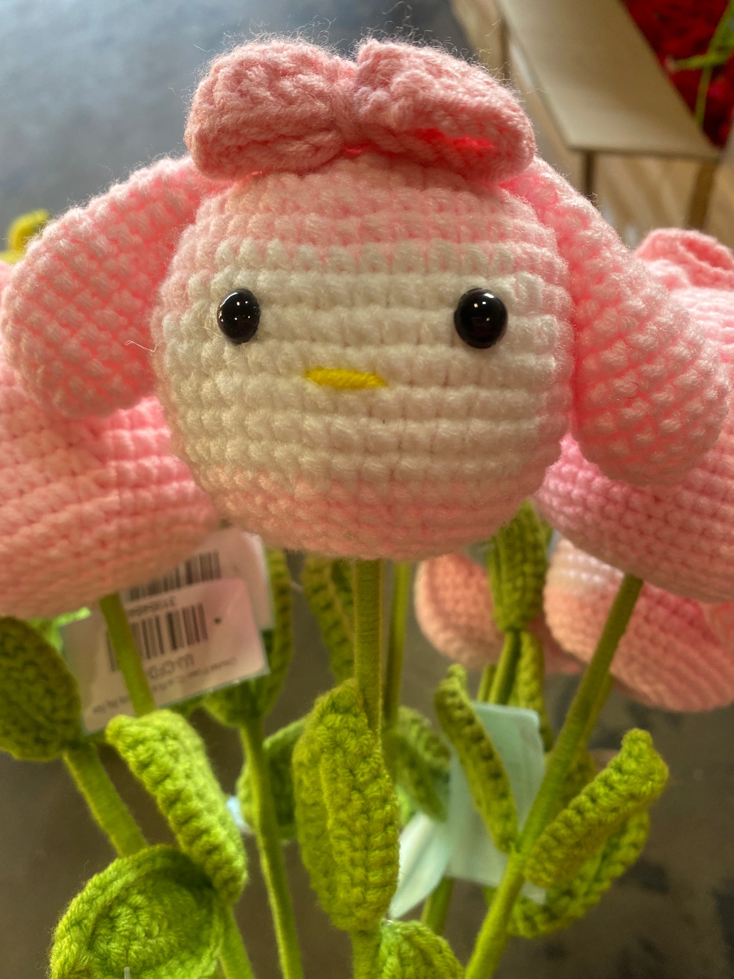 Crochet Flower Cute Pink Hello Kitty Big Size