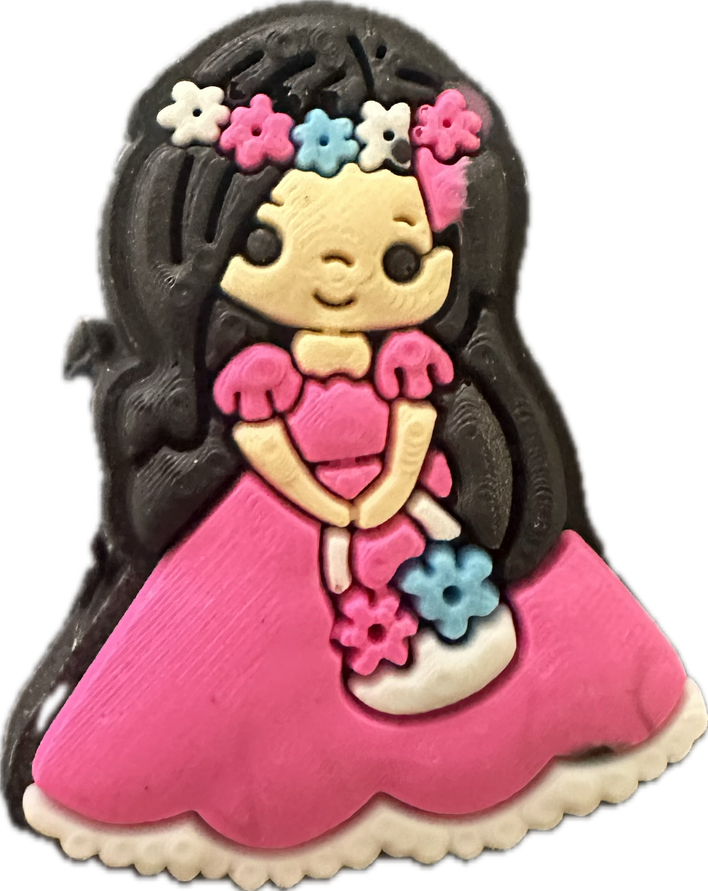 Universal_Pin Cartoon Princess Pink-Black