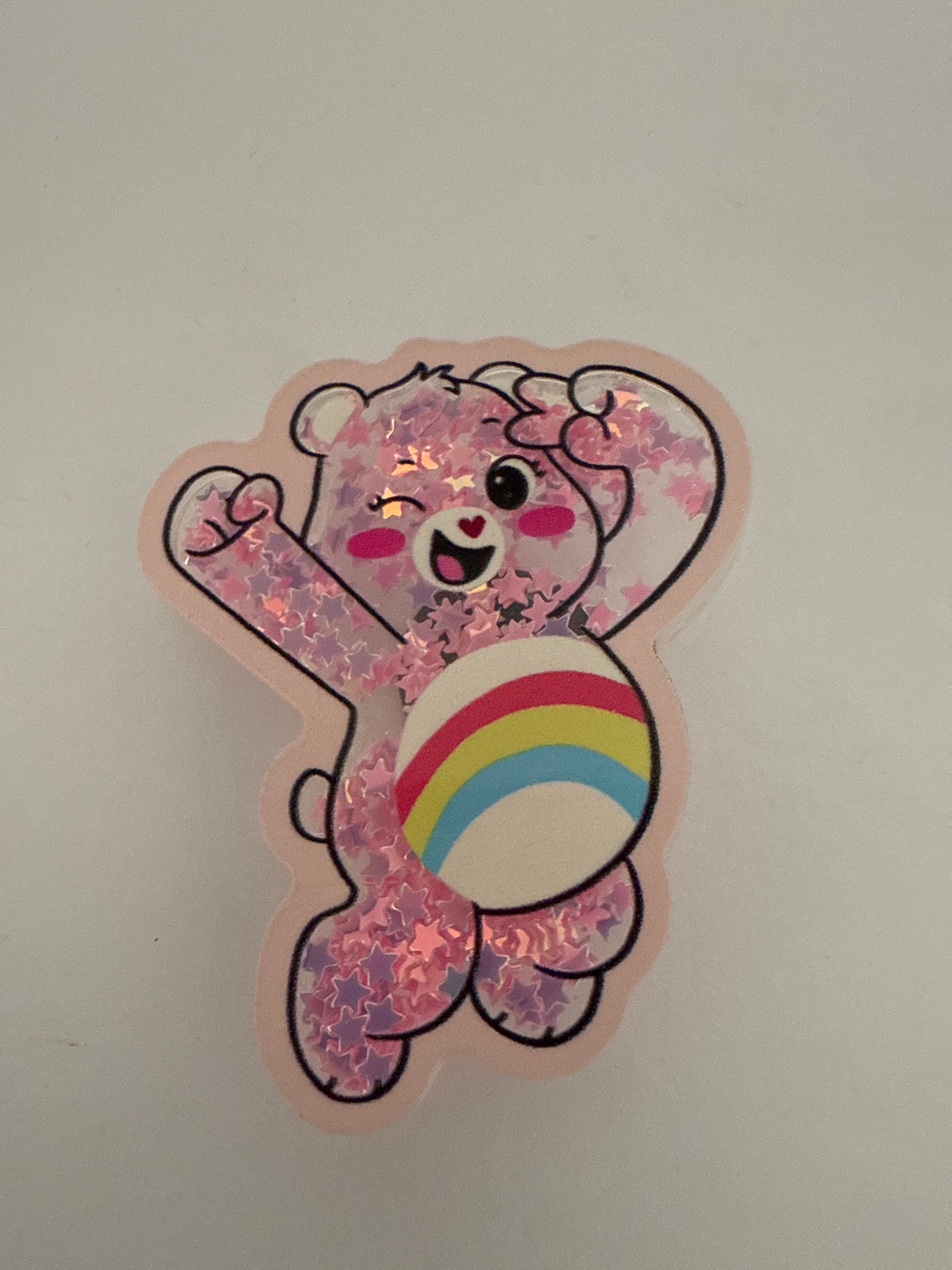 Glitter Care Bear -Pink