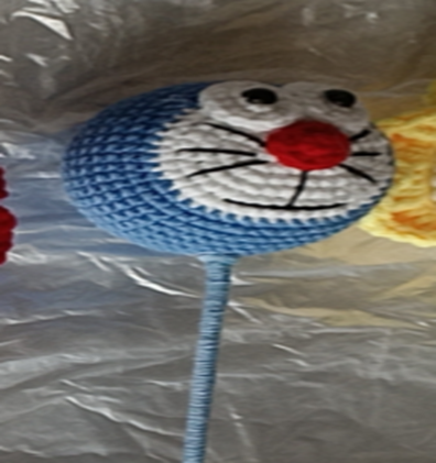 Doraemon Crochet Single Flower