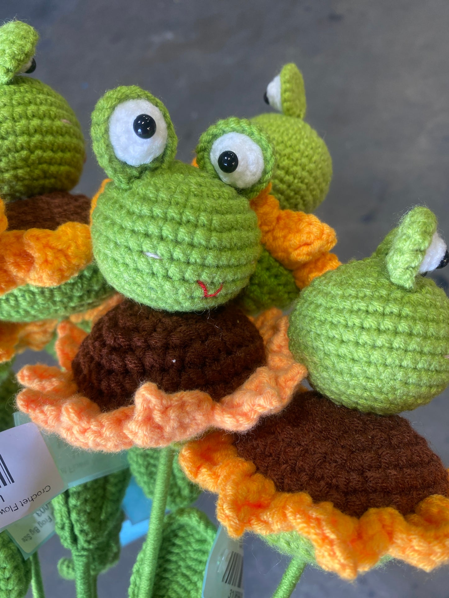 Crochet Flower Animal Frog Big Size