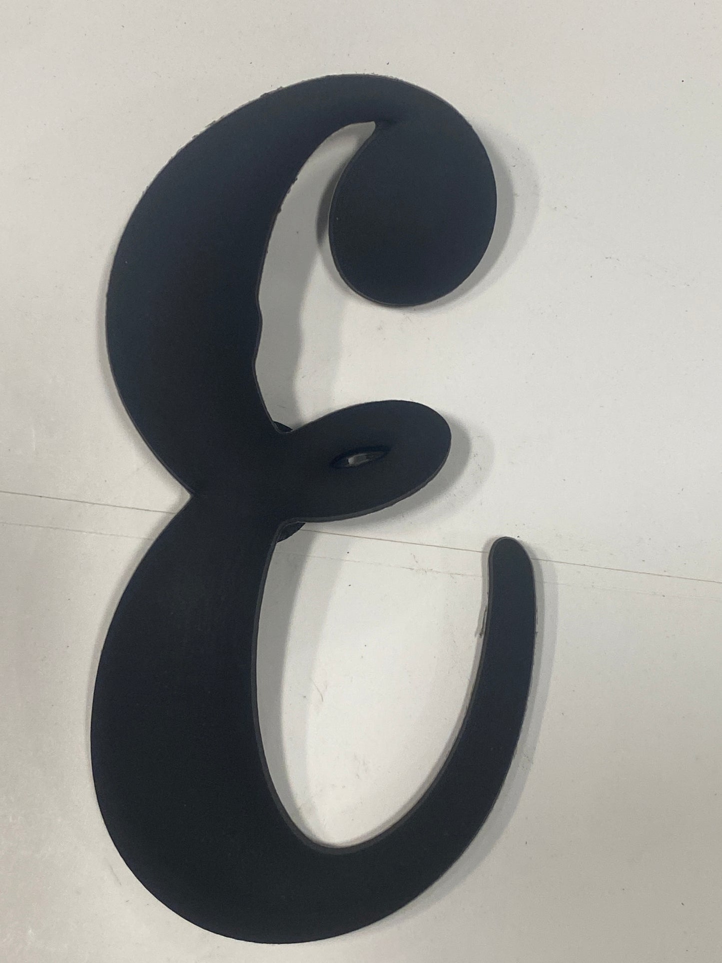 Black Big Letter E