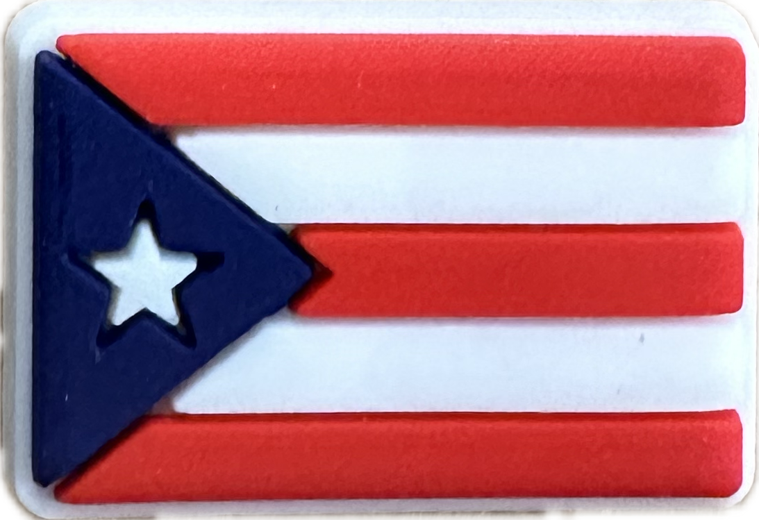 Flag Puerto Rico shoe charm