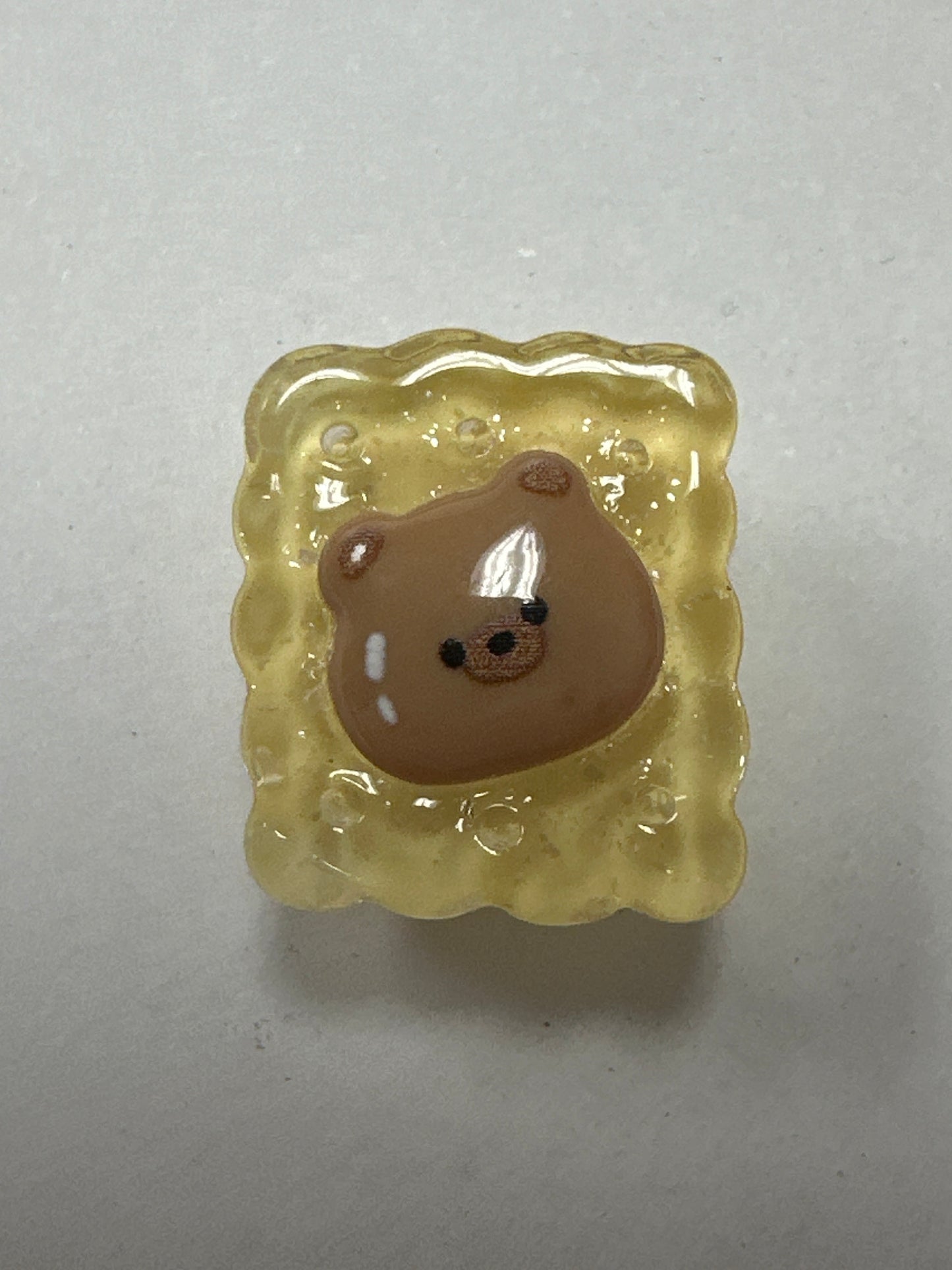 3D bear biscuit shoe charm