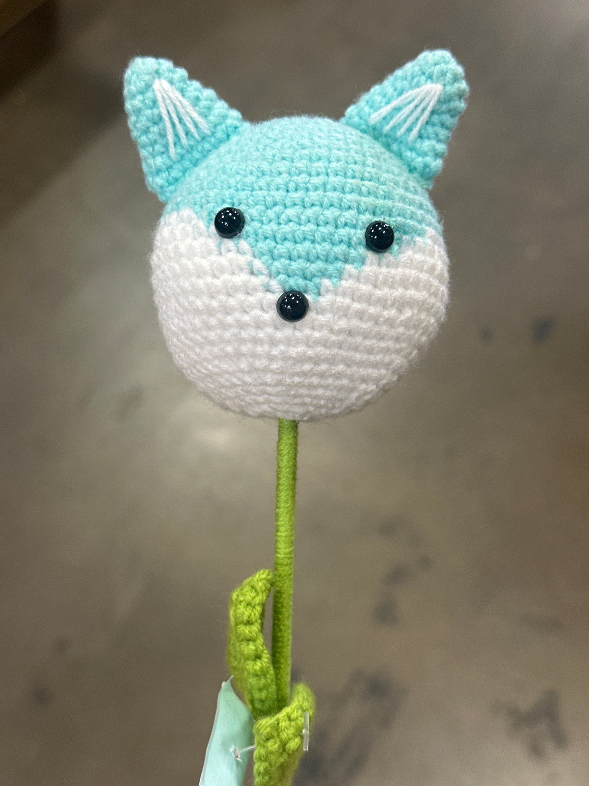 Crochet Flower Blue Fox Big Size