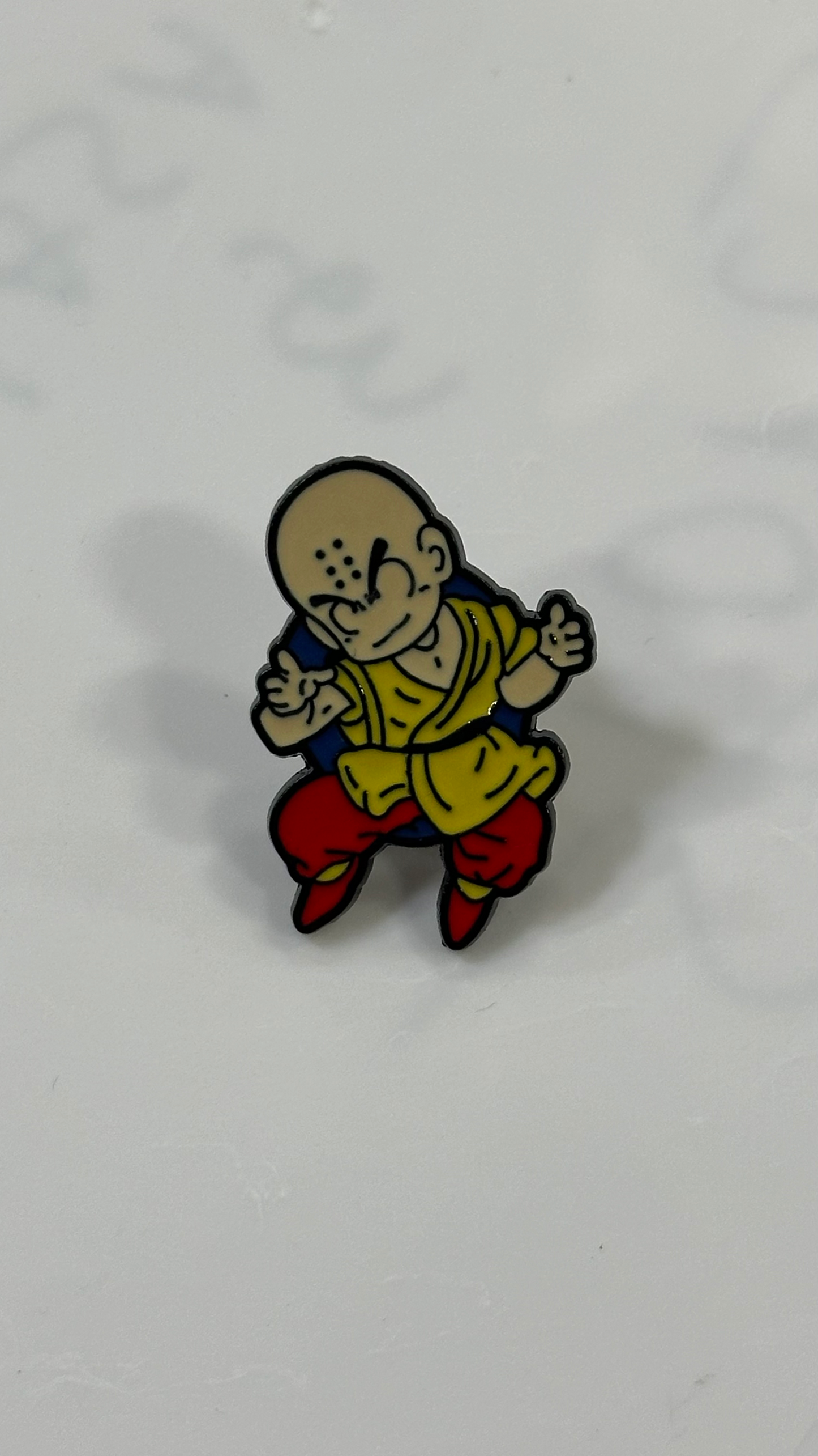 Metal Pin - Bald Yellow clothed character