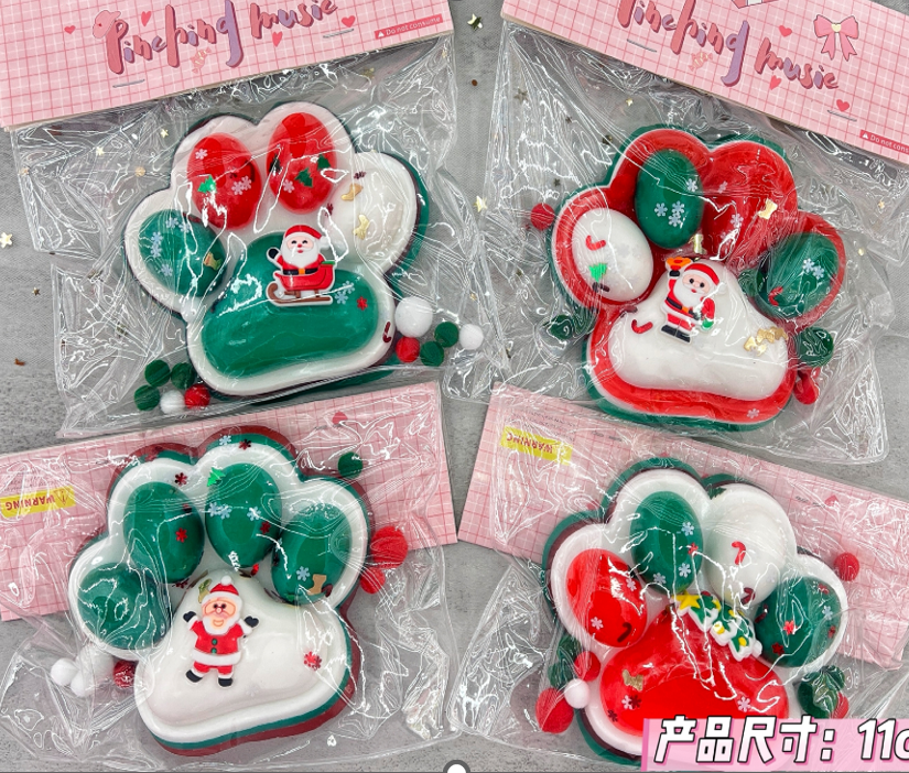 Christmas paw squeeze toys