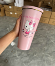 750Ml Hello Kitty Pink Fun Tumbler With Straw Lid
- JH112