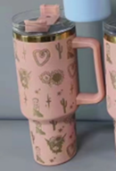 BeiCheng 40 oz Cups Heart Ion Plating Gold Edge Laser / BC-12