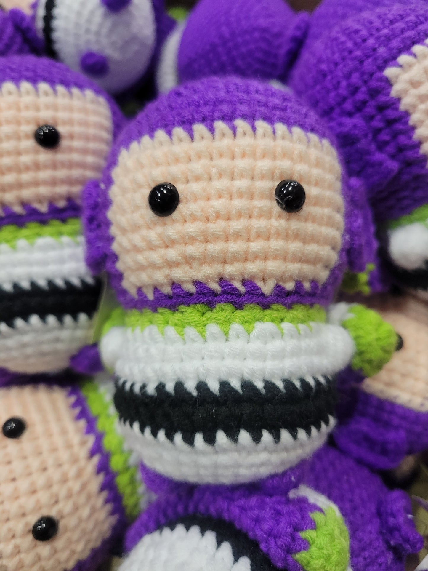 Colored Doll, Purple, White, Green, Light Blue, Black