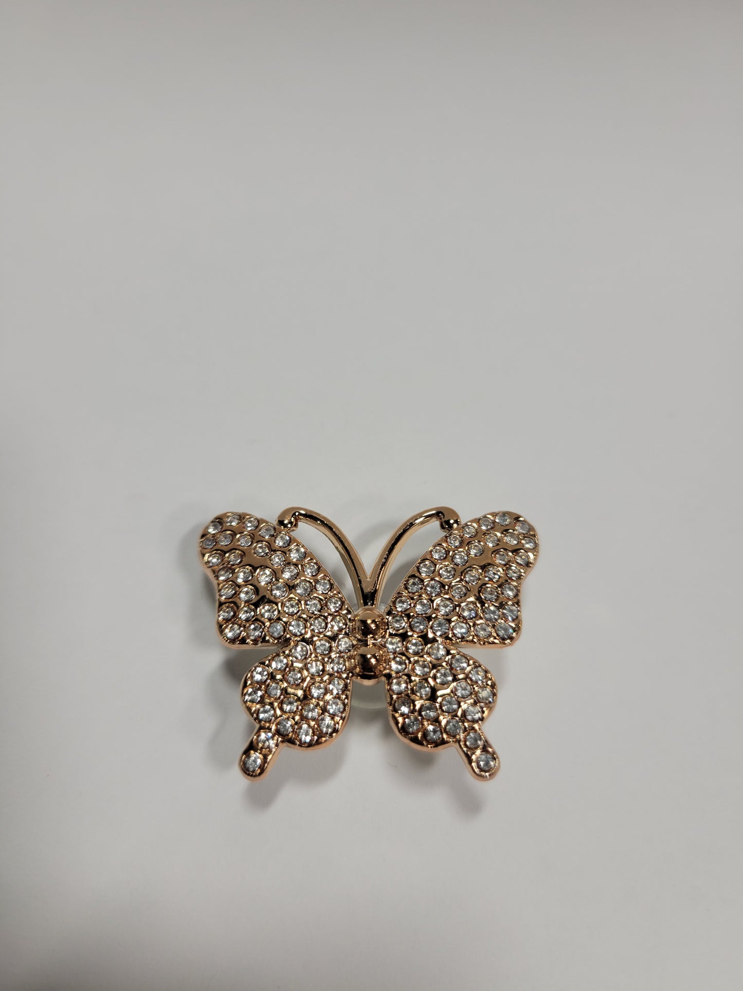 Gold Rhinestone Butterfly Charm