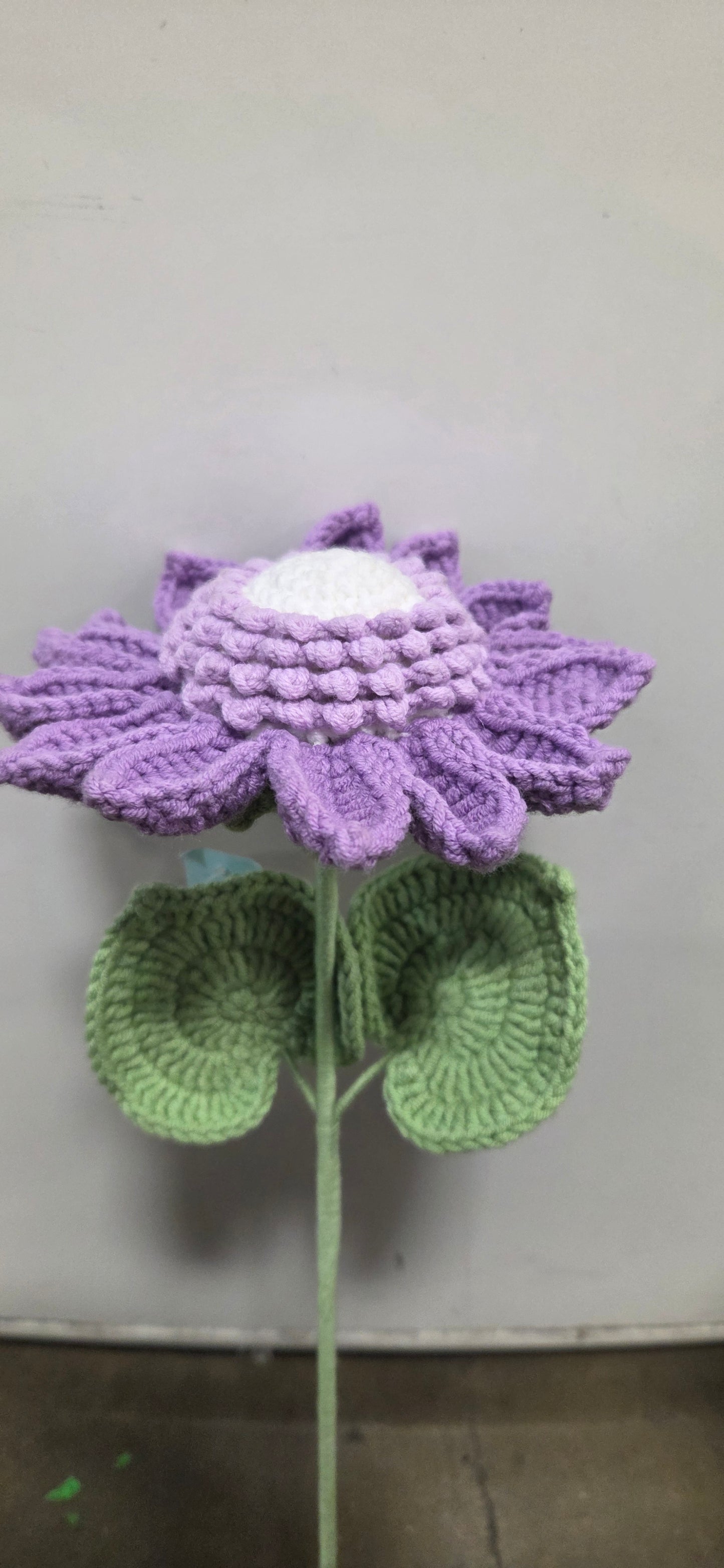 Purple Crochet Sunflower