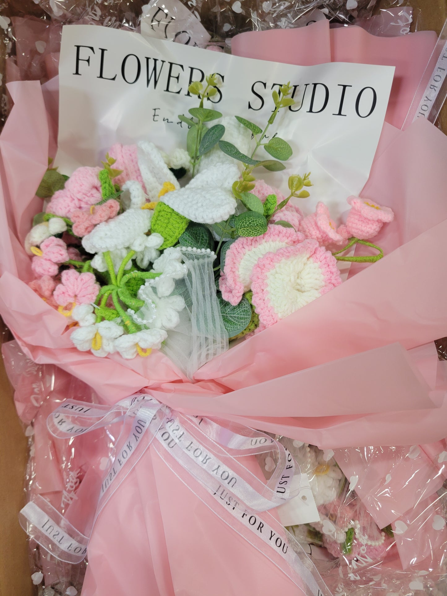 Pink Bouquet Pink White Flowers 1