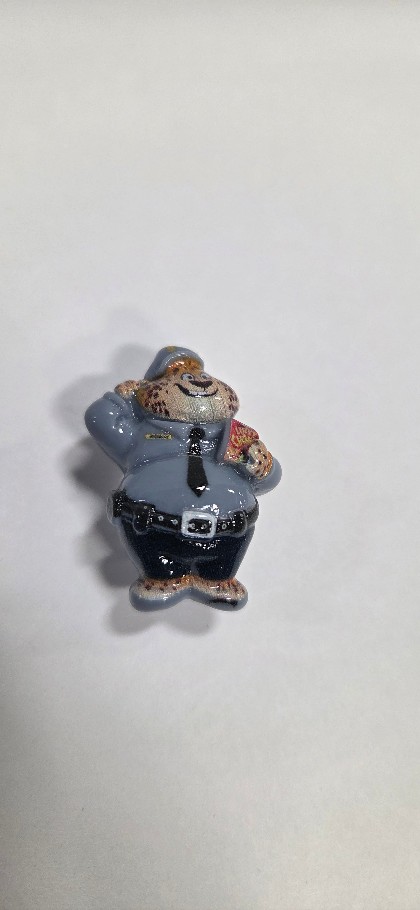 Cheetah Police Officer with Donut