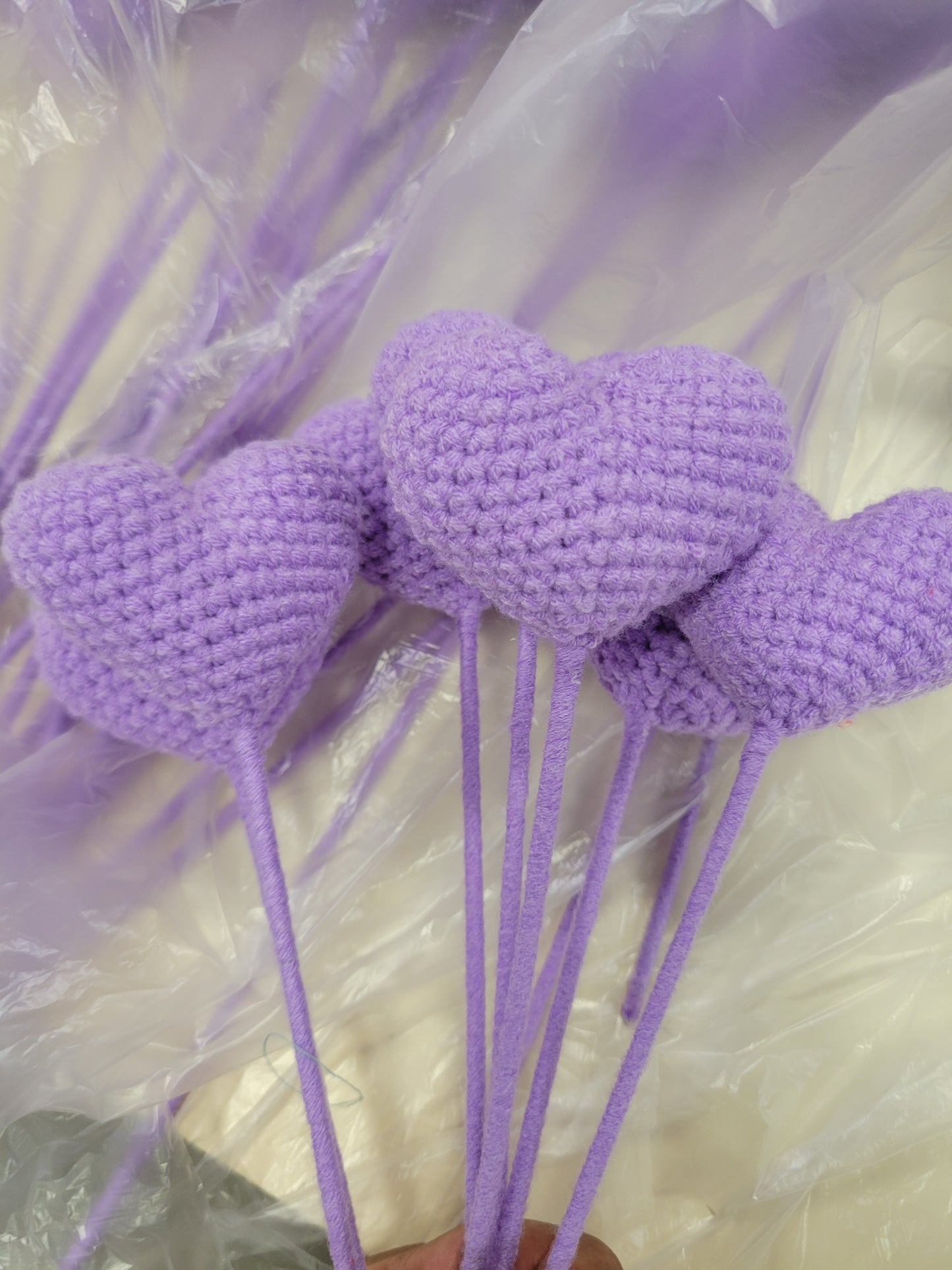 Purple Heart Crochet Flower