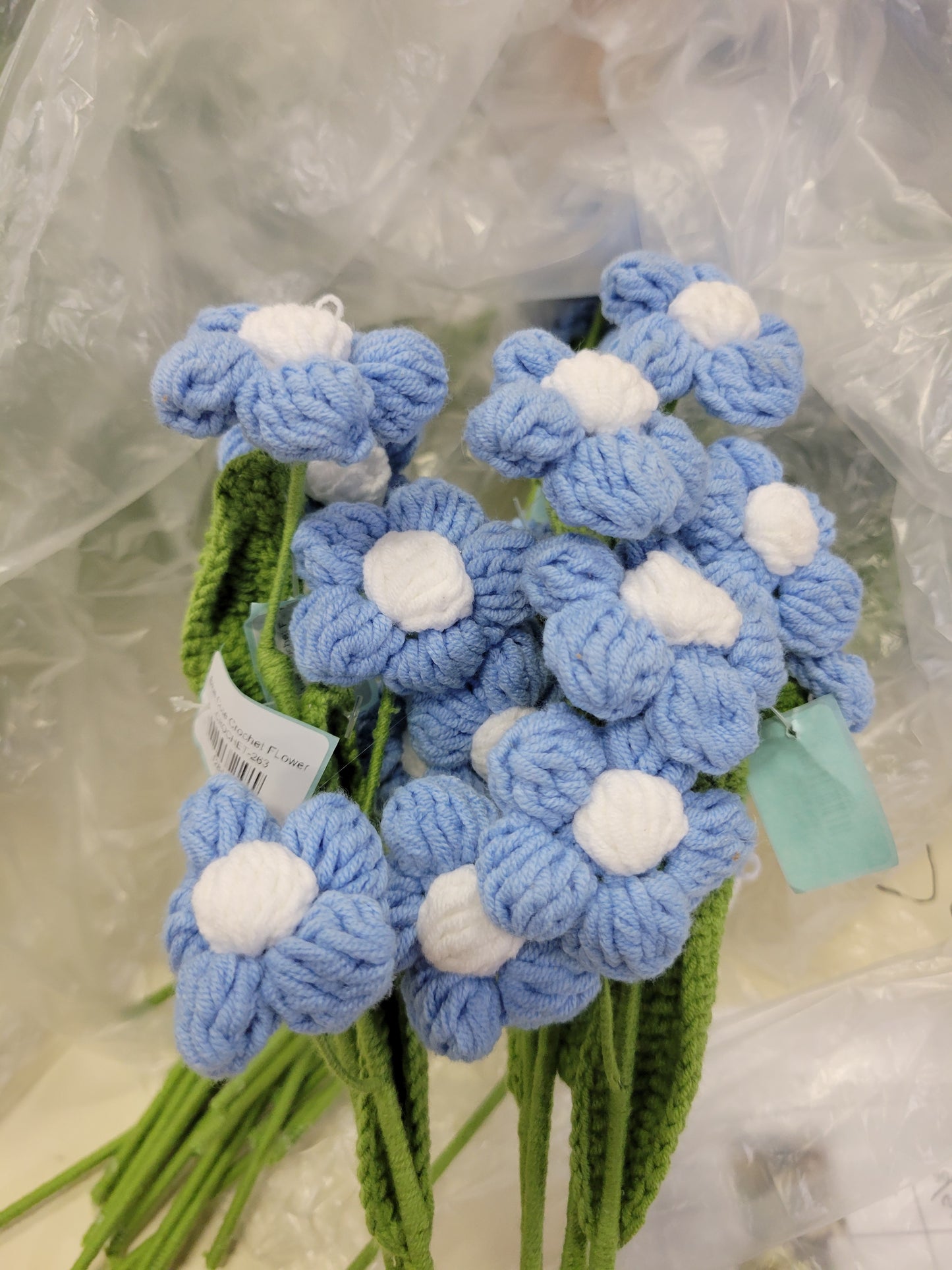 Blue Cute Crochet FLower