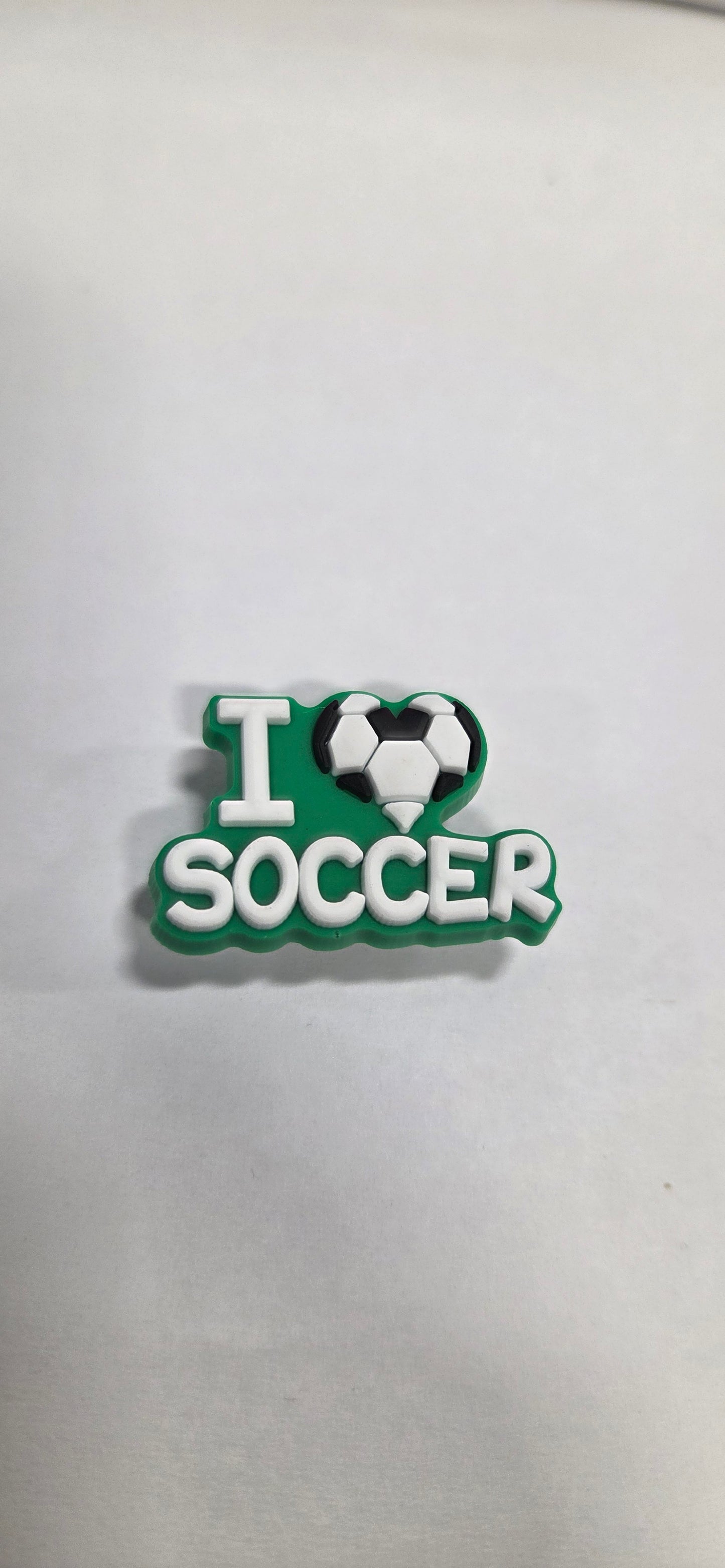 I Love Soccer Charm