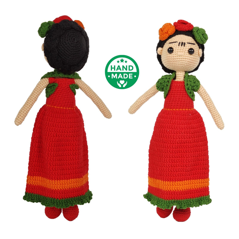 Frida Kahlo Handmade Crochet Dolls for Babies and Toddlers | Adorable and Safe Amigurumi Plushies for Snuggling and Imaginative Play