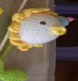 Yellow Crochet Duck Doll Toy Single Flower