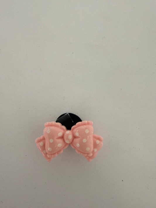 3D Charm -Bow Tie Pink