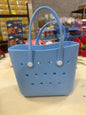 Hand Bag with Holes Pastel Blue