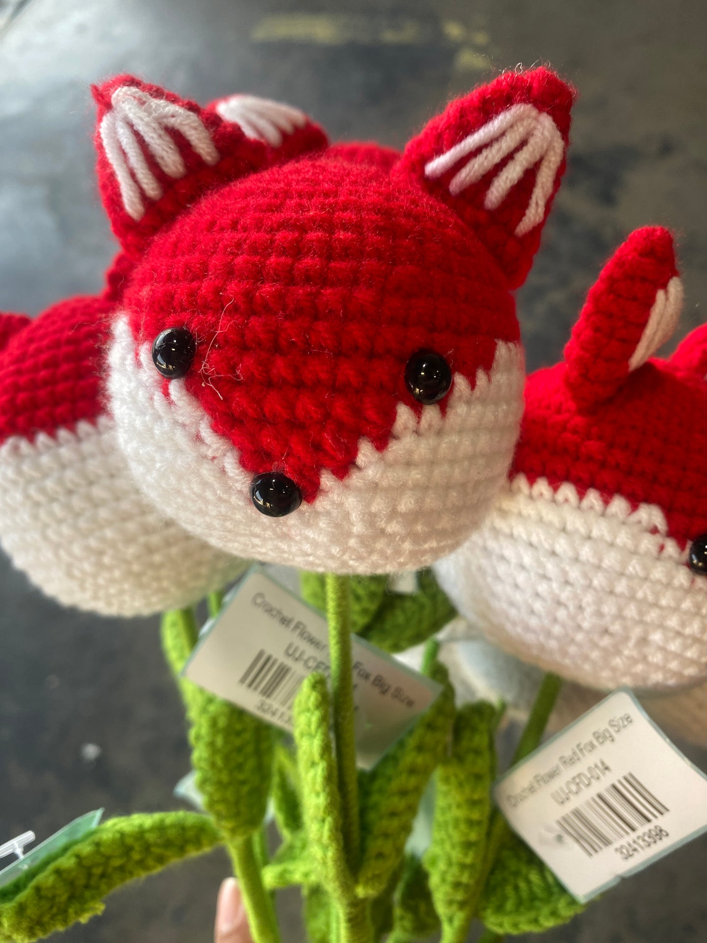 Crochet Flower Red Fox Big Size