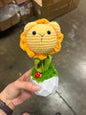Lion Crochet Flower Pot