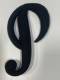 Black Big Letter P