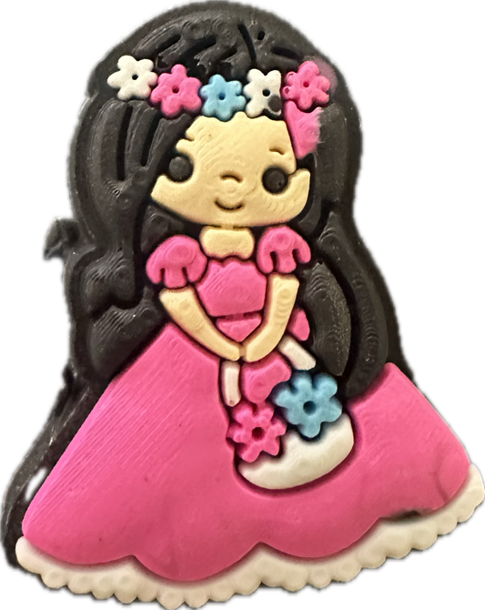 Universal_Pin Cartoon Princess Pink-Black