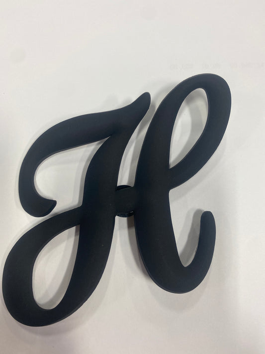 Black Big Letter H