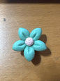 Green flower shoe charm