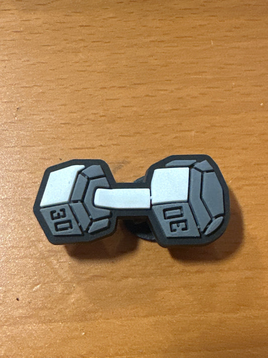 Dumbbell shoe charm