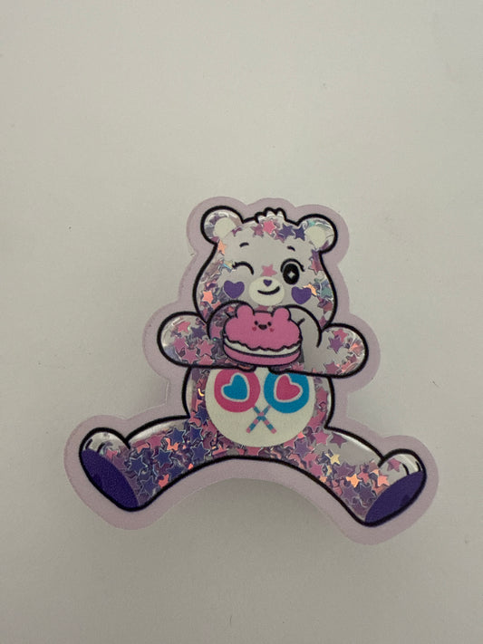 Glitter Care Bear -Purple