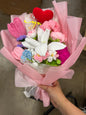 Light Blue Tanya Bouquet with Blue and White flower