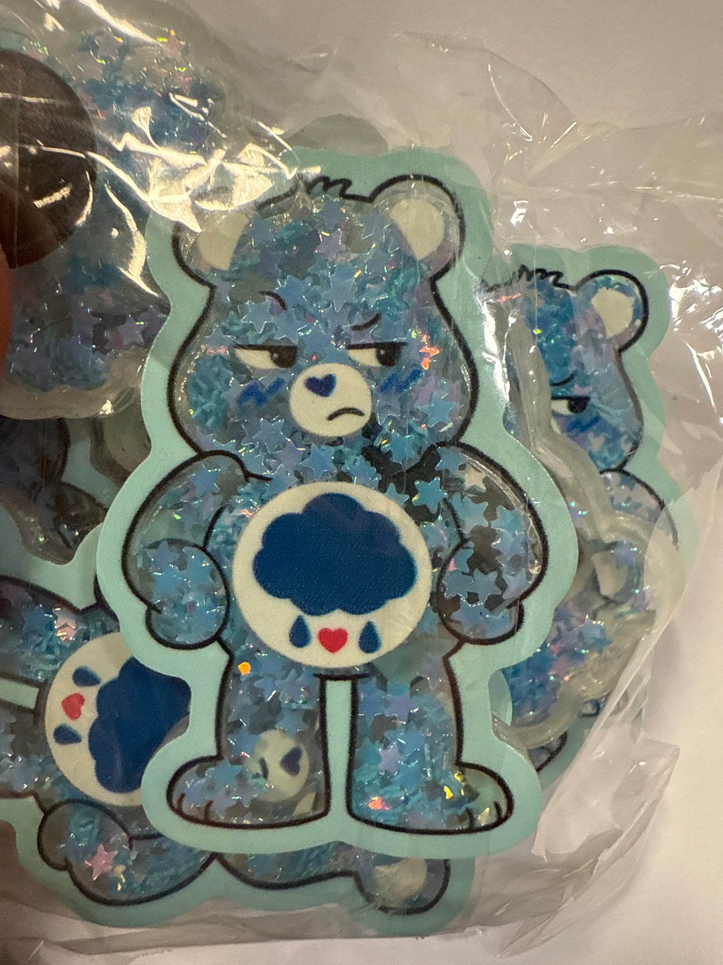 Glitter Care Bear - Blue