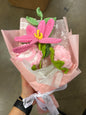 Pink Tanya Bouquet with Mixed Pink and Red flowers