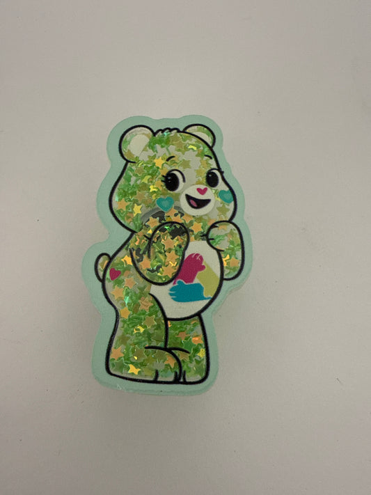 Glitter Care Bear -Green