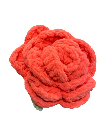 Crochet Big Rose Orange