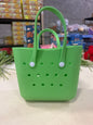 Hand Bag with Holes Pastel Green
