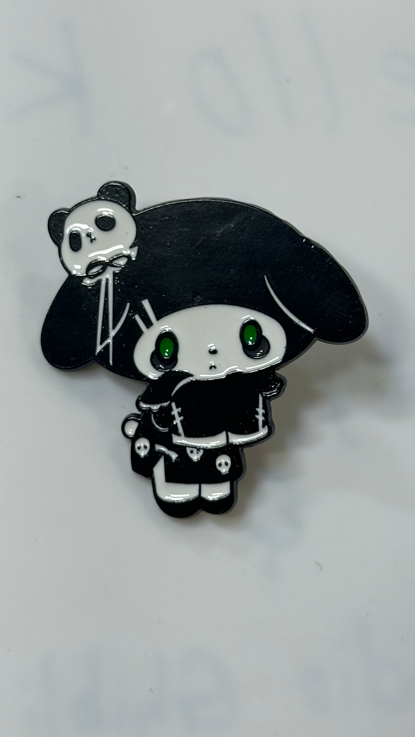Metal Pin - Cute panda with Black Clothes