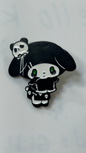 Metal Pin - Cute panda with Black Clothes