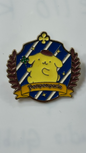 Metal Pin - Yellow Cute Character holding a Flower