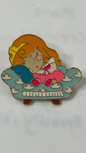Metal Pin - Orange Hair Cute Little Girl Sleeping On the Couch