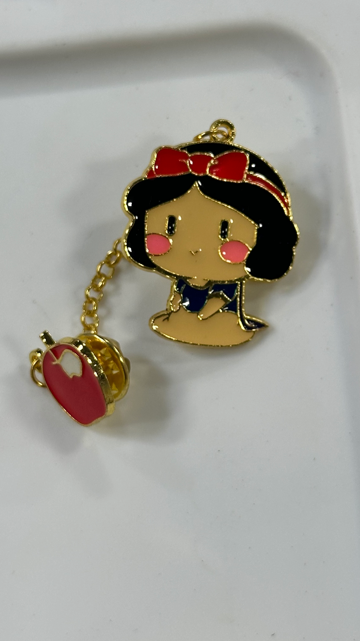 Metal Pin - Yellow Princes Attached to Heart