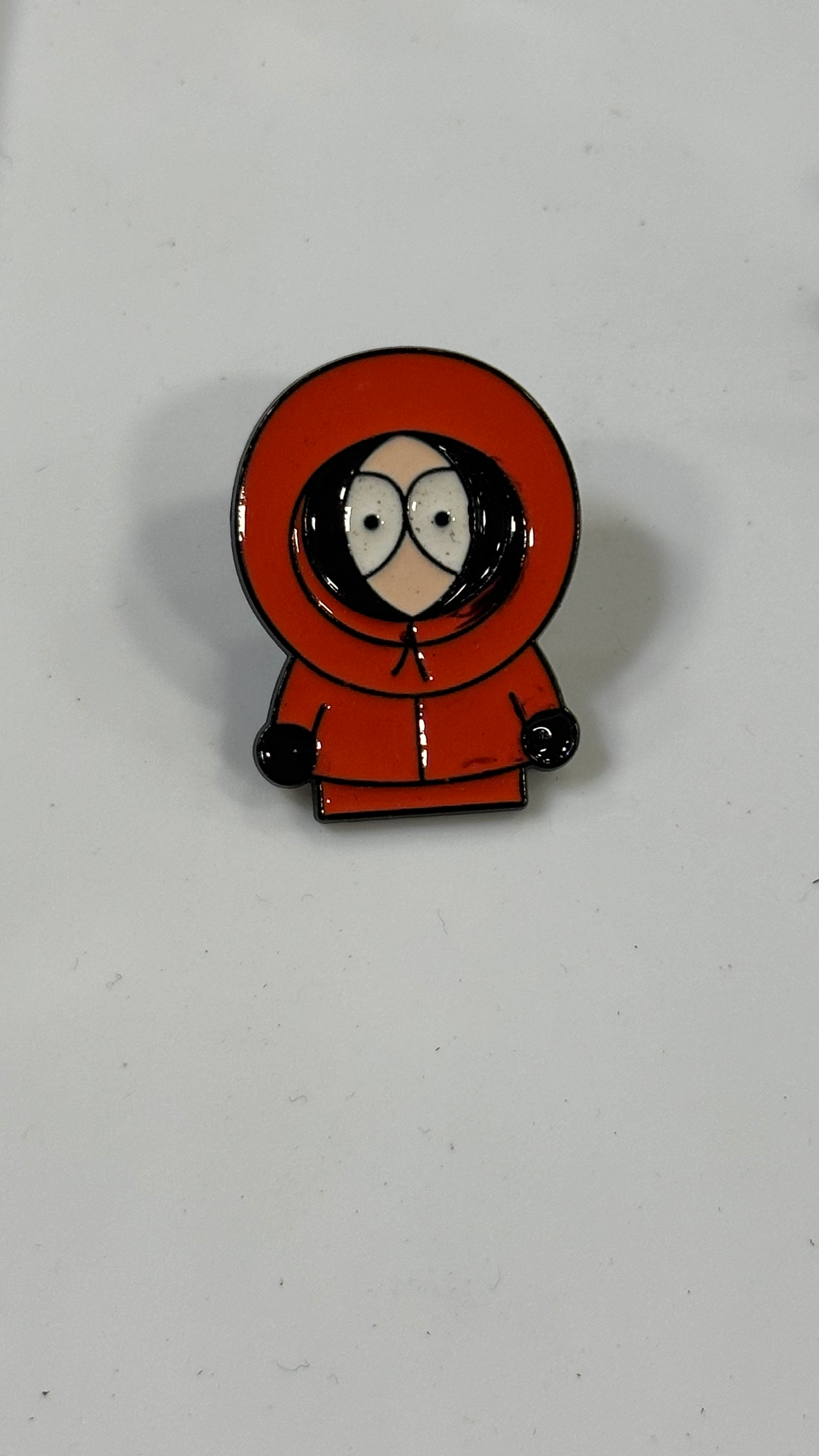 Metal Pin - Little Kid Wearing Orange Coat South Park Character