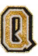 GOLD LETTER Q