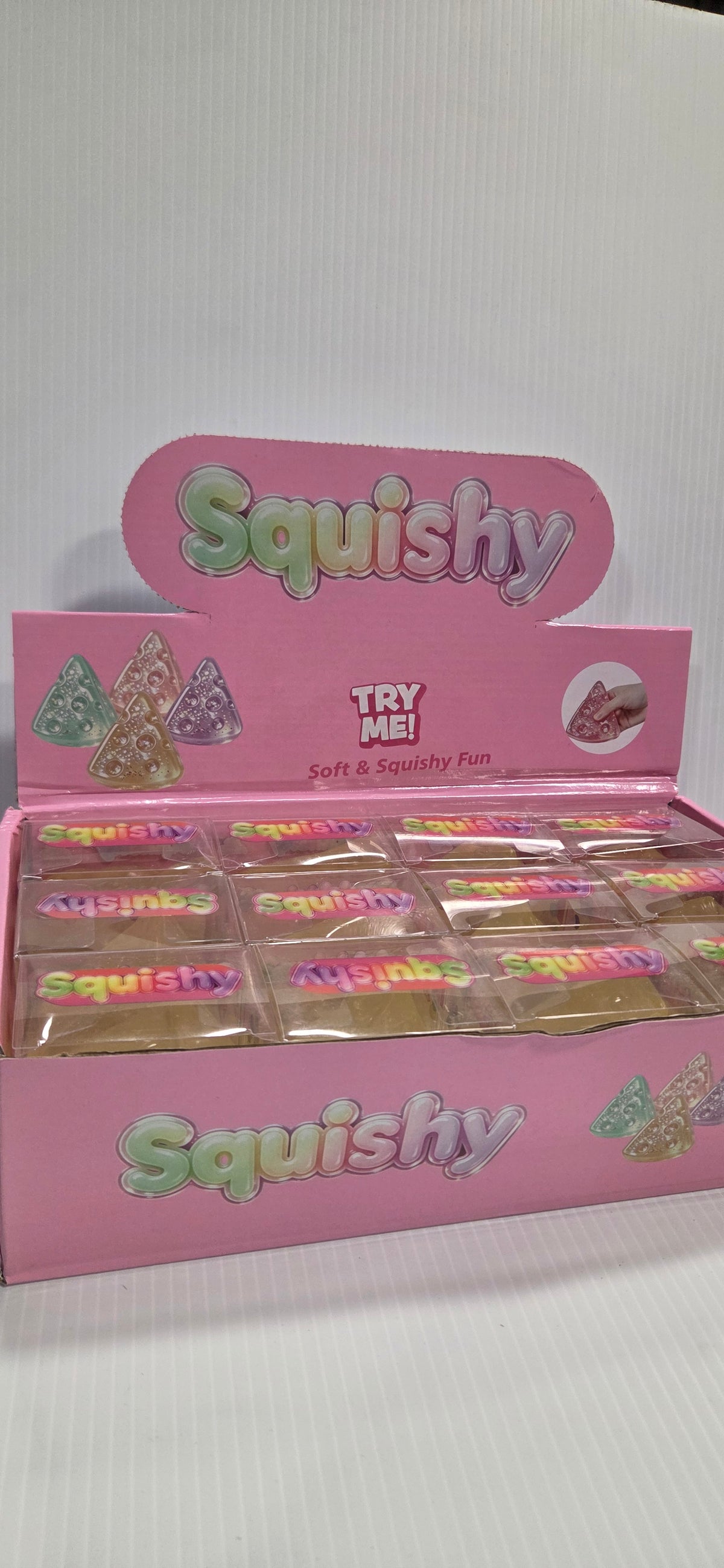 Vaseline Transparent Triangle Cheese Squeeze Toy
