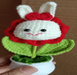 Crochet Red Doll Toy Flower Pot